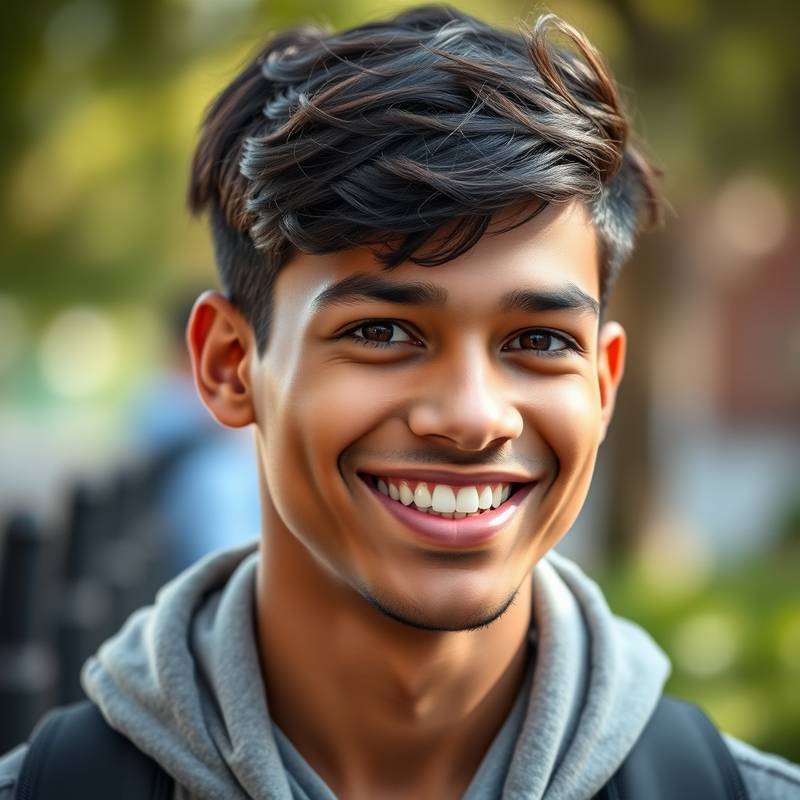 Portrait eines zufriedenen Studenten